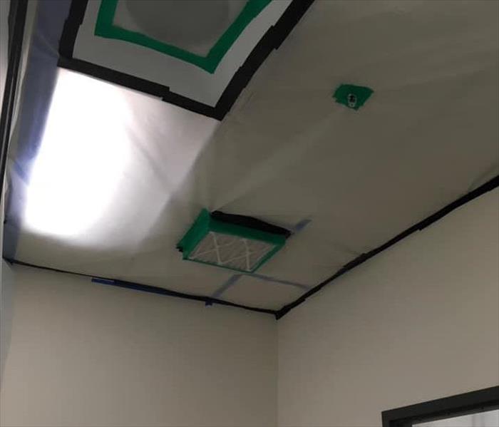 plastic on ceiling